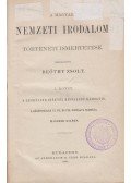Beöthy Zsolt - A magyar nemzeti irodalom történeti ismertetése I. kötet
