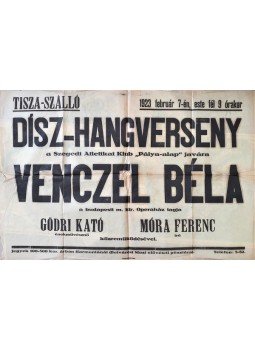  - Dísz-hangverseny a Szegedi Atlétikai Klub javára, Venczel Béla énekes, Móra Ferenc író fellépésével (1923), Szeged 1923 antikvár könyv