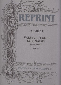 Ed. Poldini - Valse et Etüde japonaises pour piano Op. 27, Budapest 1986 antikvár könyv