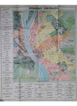  - Budapest székes főváros tervrajza és útmutatója, Budapest 1896 antikvár könyv