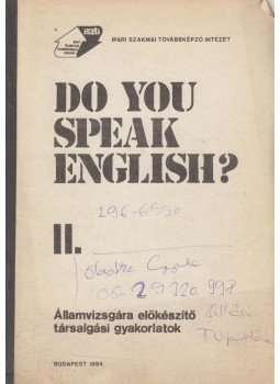Caroline Bodóczky és Csonka Margit - Do you speak english? II., Budapest 1984 antikvár könyv