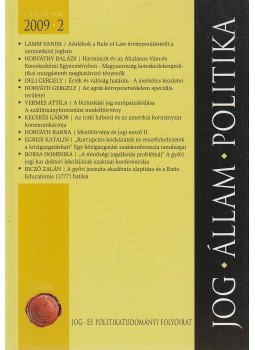 Egresi Katalin, Sulyok Gábor - Jog-Állam-Politika 2009/2., Győr 2009 antikvár könyv