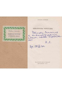 Rákos Sándor - Szegények vonulása (Pilinszky Jánosnak dedikált), Budapest 1959 antikvár könyv
