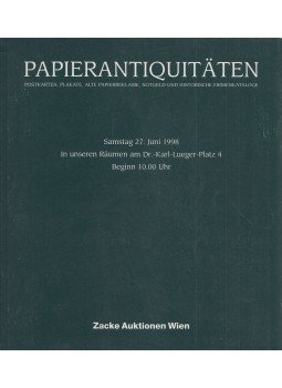 Zacke, Alexander, Zacke, Susanne - Zacke Auktionen Wien - Papierantiquitäten, Wien 1998 antikvár könyv