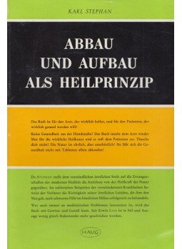 Karl Stephan - Abbau und Aufbau als Heilprinzip, Ulm 1959 antikvár könyv
