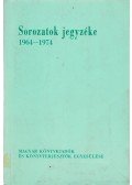 Erdélyi Ágnes - Sorozatok jegyzéke