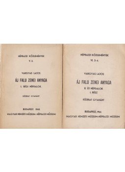 Vargyas Lajos - Áj falu zenei anyaga I–II. [Teljes], Budapest 1960 antikvár könyv