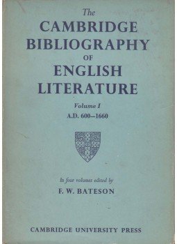 F. W. Bateson - The Cambridge Bibliography Of English Literature Vol. I. F. W. Bateson - The Cambridge Bibliography Of English Literature Vol. I., Cambridge 1966 antikvár könyv