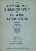 F. W. Bateson,George Watson - The Cambridge Bibliography of English Literature, Vol. V.
