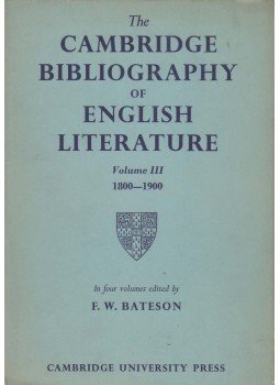 F. W. Bateson - The Cambridge Bibliography of English Literature Vol. III., Cambridge 1966 antikvár könyv