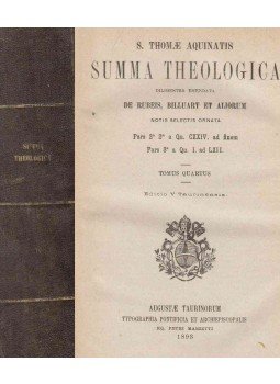 Aquinói Szent Tamás - Summa Theologica IV. Aquinói Szent Tamás - Summa Theologica IV., Torino 1893 antikvár könyv