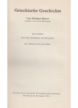 Helmut Berve - Griechische Geschichte I-II.,  1931 antikvár könyv