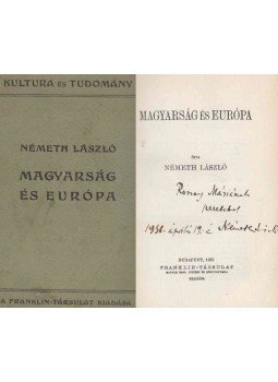 Németh László - Magyarság és Európa (dedikált), Budapest 1935 antikvár könyv