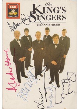  - A The King’s Singers együttes aláírt promóciós képeslapja (1988), London 1988 antikvár könyv