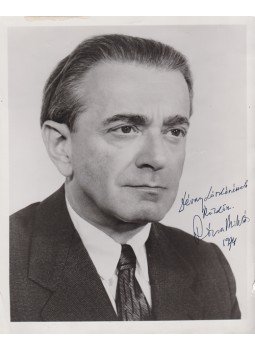  - Rózsa Miklós (1907–1995) háromszoros Oscar-díjas, magyar származású amerikai zeneszerző dedikált portréja,  1974 antikvár könyv