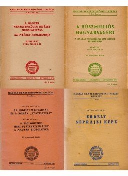  - A Magyar Nemzetbiológiai Intézet kiadványai 1–4. füzet, Budapest 1940 antikvár könyv