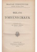 Dr. Térfy Gyula - 1924. évi törvénycikkek