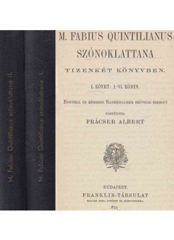  - M. Fabius Quintilianus Szónoklattana I-II., Budapest 0 antikvár könyv