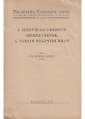Galambos László - A Szentírási eredetű személynevek a váradi regestrumban