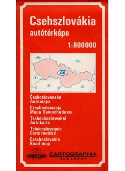  - Csehszlovákia autótérképe 1:800000, Budapest 1989 antikvár könyv