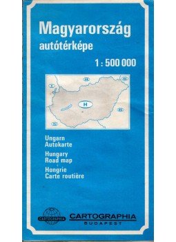  - Magyarország autótérképe 1:500000, Budapest 1989 antikvár könyv