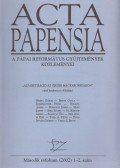 Dr. Hudi József (főszerk.) - Acta Papensia 2002/1-2.