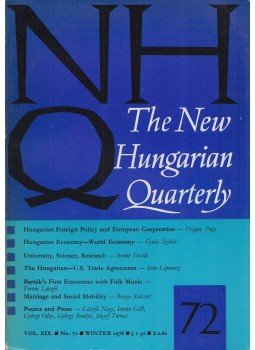 Boldizsár Iván - The New Hungarian Quarterly 72., Budapest 1978 antikvár könyv