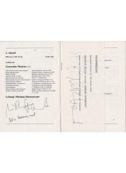  - Alice és Nikolaus Harnoncourt osztrák hegedű-, illetve csellóművészek aláírása (1979), Salzburg 1979 antikvár könyv