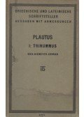 Plautus, Titus Maccius,Brix-Niemeyer,Conrad, Fritz - Plautus I: Trinummus - Ausgewählte Komödien des T. Maccius Plautus