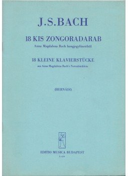 J. S. Bach - 18 kis zongoradarab J. S. Bach - 18 kis zongoradarab, Budapest 0 antikvár könyv