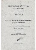 Dörnyei Sándor,Szávuly Mária - Régi magyar könyvtár III/XVIII. század I. kötet 1712-1760
