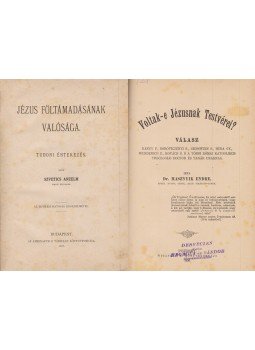Szvetics Anzelm, dr. Masznyik Endre - Jézus föltámadásának valósága – Voltak-e Jézusnak testvérei?, Budapest - Pozsony 1887 antikvár könyv