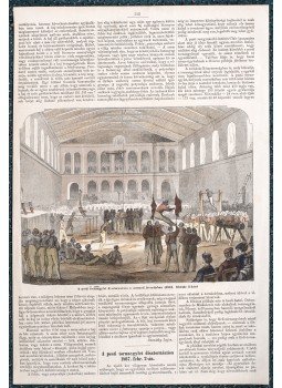  - A Pesti Tornaegylet dísztornázása. Kézzel színezett fametszet (1867), Pest 1867 antikvár könyv