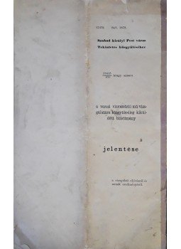  - Pest város vízvezeték-vizsgáló bizottmányának jelentése (1872), Pest 1872 antikvár könyv