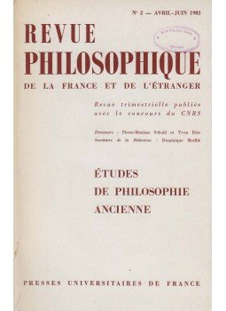 Pierre-Maxime Schuhl, Yvon Brès - Revue philosophique Avril-Juin 1982., Paris 1982 antikvár könyv