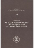 Vida István - Az állami-politikai vezető réteg összetétele az 1980-as évek elején