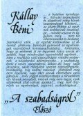 Kállay Béni - "A szabadságról" - Előszó J. Stuart Mill művéhez