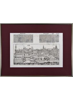  - Buda fametszetű látképe Schedel Liber Chronicarum című művéből (1493), Nürnberg 1493 antikvár könyv