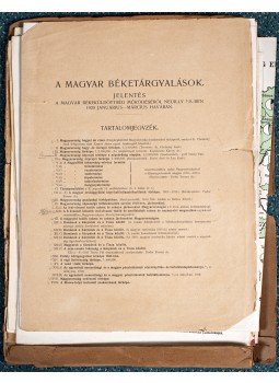  - A magyar béketárgyalások. Jelentés és térképgyűjtemény (1920), Budapest 1920 antikvár könyv