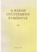 Benda Kálmán (szerk.),Szabó András - A Ráday gyűjtemény évkönyve VII.