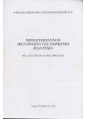 G. Vass István,Katona Klára,Kurecskó Mihály,Ring Orsolya,Vesszős Zoltán - Minisztertanácsi jegyzőkönyvek napirendi jegyzékei