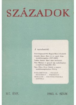 Kónya Sándor - Századok 1983. 6. szám, Budapest 1983 antikvár könyv