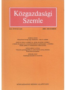 Szabó Katalin - Közgazdasági Szemle LII. évfolyam 2005. december, Budapest 2005 antikvár könyv