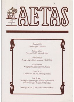 Deák Ágnes - Aetas 1997/1. Deák Ágnes - Aetas 1997/1., 1997 antikvár könyv