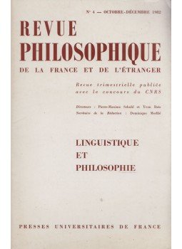 Pierre-Maxime Schuhl, Yvon Brès - Revue philosophique Octobre-Décembre 1982, Paris 1982 antikvár könyv