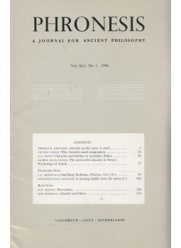 Bob Sharples - Phronesis Vol. XLI. No. 1. 1996, Assen 1996 antikvár könyv