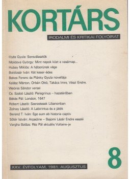 Kovács Sándor Iván (szerk.), Thiery Árpád - Kortárs XXV. évf. 8. szám Kovács Sándor Iván (szerk.), Thiery Árpád - Kortárs XXV. évf. 8. szám, Budapest 1981 antikvár könyv