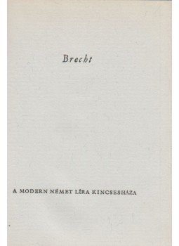 Hajnal Gábor - Bertold Brecht Hajnal Gábor - Bertold Brecht, Budapest 1959 antikvár könyv