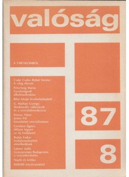 Kőrösi József - Valóság 1987/8. Kőrösi József - Valóság 1987/8., Budapest 1987 antikvár könyv