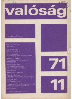 Kőrösi József - Valóság 1971/11, Budapest 1971 antikvár könyv